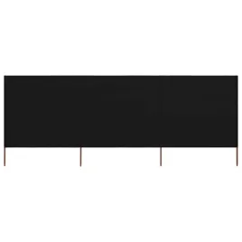 parawan-przeciwwiatrowy-400x160-cm-czarny-z-drewnianymi-slupkami