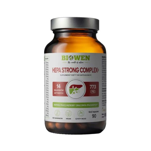 BIOWEN Hepa Strong Complex+ ekstrakty roślinne 90 kapsułek