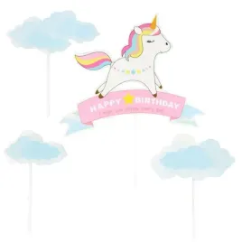 pikery-jednorozec-chmurka-happy-birthday-4-sztuki-k5870-kk5870