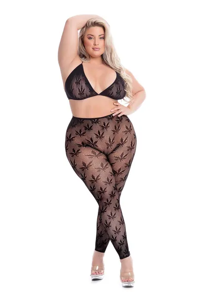 all-about-leaf-bra-set-black-plus-size