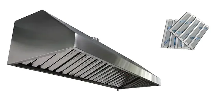 Okap Gastronomiczny trapezowy 280x90x40 z filtrami