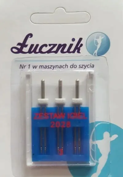 Igła podwójna Łucznik zestaw 3szt. rozstaw 2mm