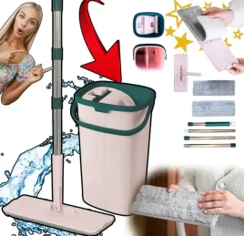 mop-z-kijem-teleskopowym-plaski-wiadro-dwukomorowe-z-wyciskaczem-mikrofibra