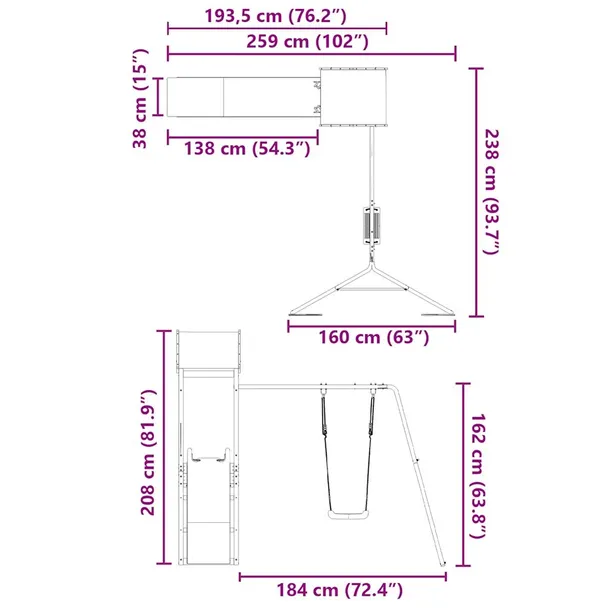plac-zabaw-do-ogrodu-lite-drewno-sosnowe-kod-producenta-3278953-producent-vidaxl