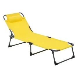 lezak-plazowy-asco-zolty-z-poduszka-skladany-172x55x27cm