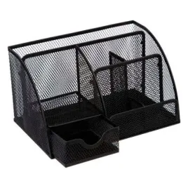 organizer-na-biurko-havi-czarny-metalowy-6-przegrod-z-szuflada