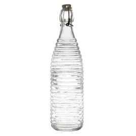 butelka-szklana-1l-design-w-paski-z-korkiem-na-klamre