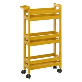 wozek-na-kolkach-colors-3-poziomowy-musztardowy