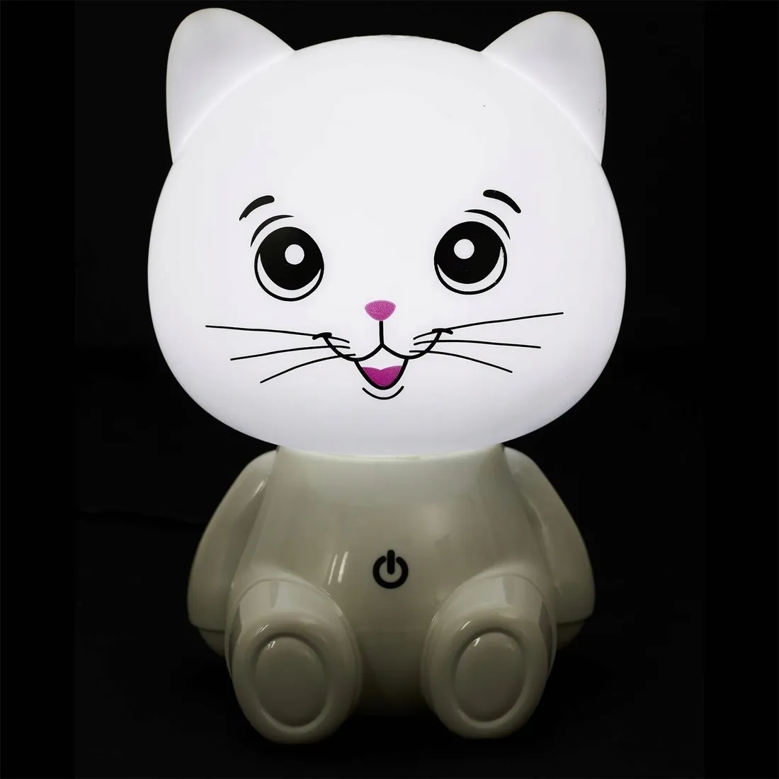 lampka-nocna-kot-usb-led-biala