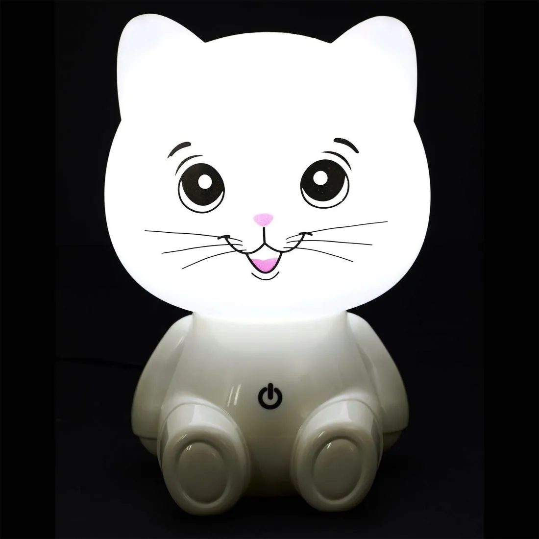 lampka-nocna-kot-usb-led-biala-stan-nowy