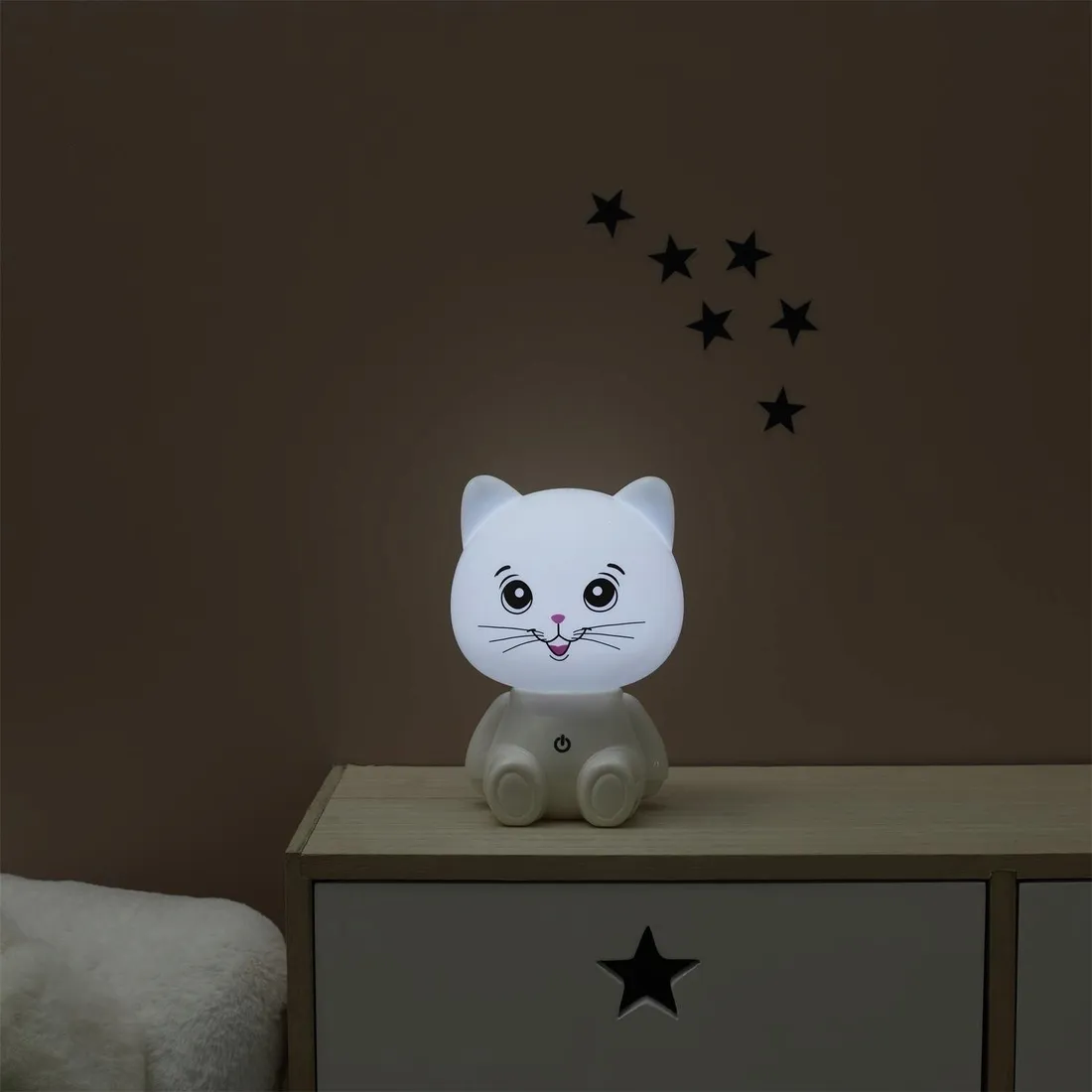lampka-nocna-kot-usb-led-biala