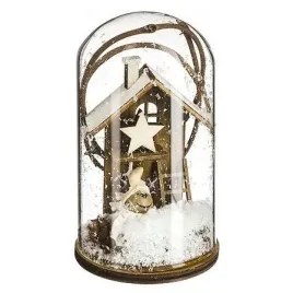 dekoracja-z-reniferem-pod-szklanym-kloszem-z-domkiem