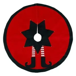 dywanik-pod-choinke-elf-90-cm-czerwony-z-czarna-obramowka