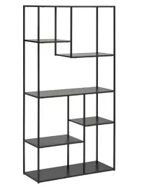 czarny-regal-gota-6-polek-asymetryczne-loft-180cm