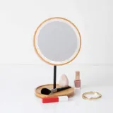 lustro-stojace-bambusowe-led-stan-nowy