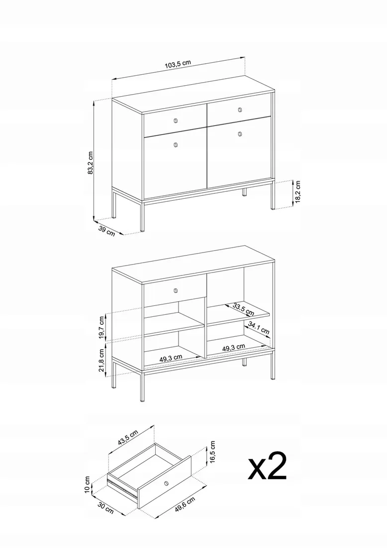 komoda-evora-granatowa-stan-nowy