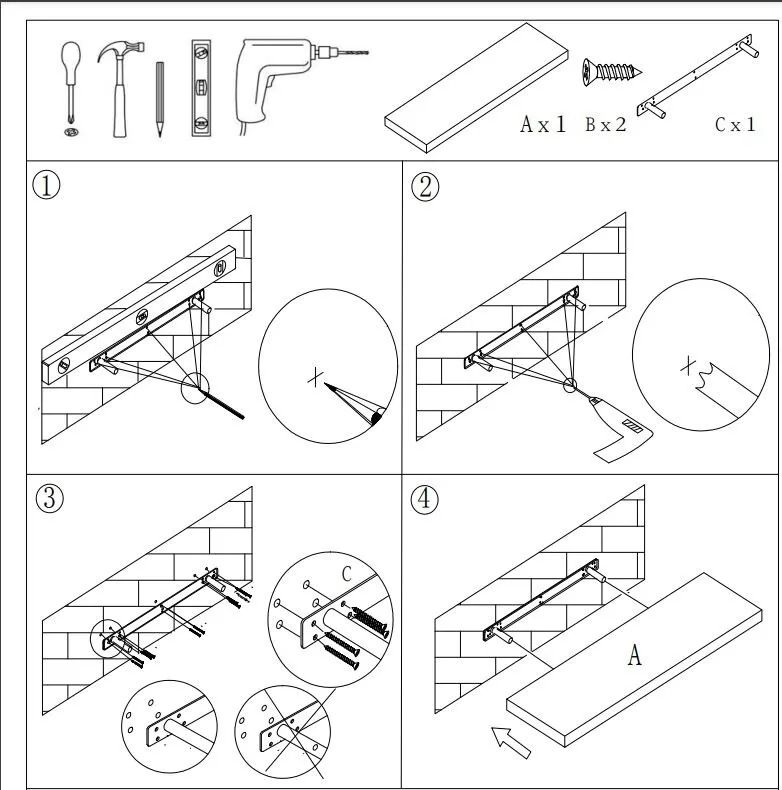 polka-scienna-samowiszaca-80cm-biala