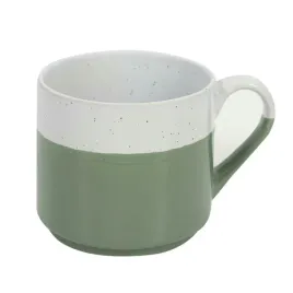 kubek-330-ml-jumelle-zielono-bialy-czarne-kropki