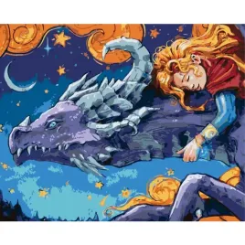 malowanie-po-numerach-obrazy-do-malowania-zlotowlosa-na-smoku-50x40-cm