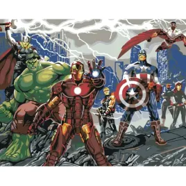 malowanie-po-numerach-obrazy-do-malowania-avengers-w-akcji-50x40-cm