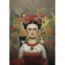 malowanie-po-numerach-z-rama-obrazy-do-malowania-frida-koty-40x50-cm