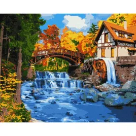 malowanie-po-numerach-z-rama-obrazy-do-malowania-domek-z-mlynem-50x40-cm