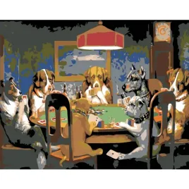 malowanie-po-numerach-z-rama-obrazy-do-malowania-psi-poker-50x40-cm