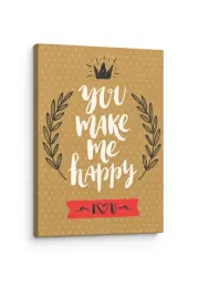 obraz-na-plotnie-canvas-cytat-you-make-me-happy-inspiracja-dekoracja-70x100