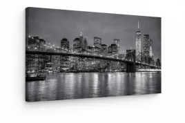 obraz-na-plotnie-canvas-brooklyn-bridge-nocny-widok-nowy-jork-50x120