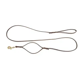 smycz-skorzana-z-raczka-przy-karabinczykubrazowa-15x180cm