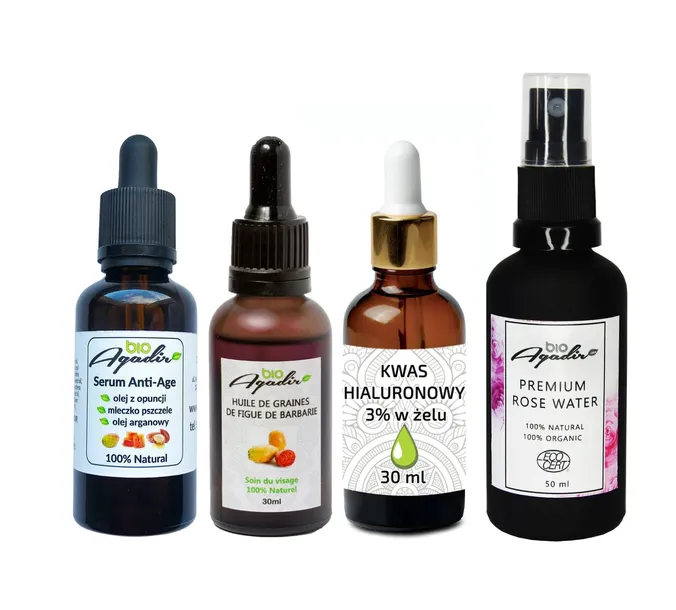 Olej opuncji figowej 30 ml w zestawie z Serum Anti-Age 30 ml, kwas hialuron