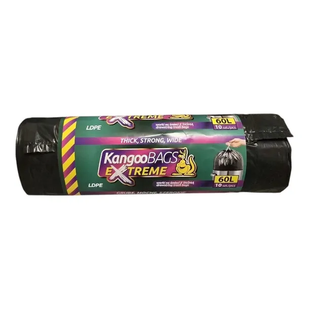 Worki na śmieci uniwersalne Kangoo Bags Worki na śmieci z taśmą 60l 10 szt.