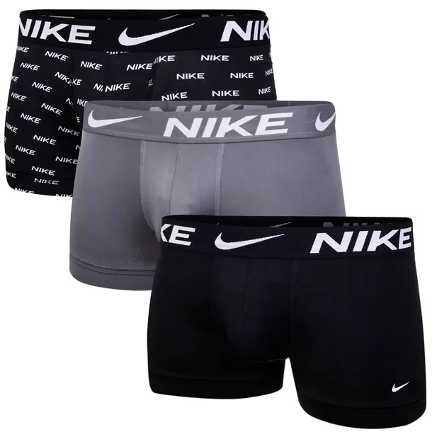 NIKE BOKSERKI MĘSKIE TRUNK 3PK CZARNE/SZARE r.XXL