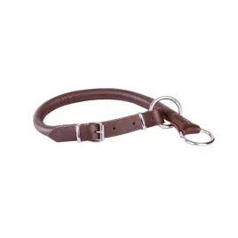 obroza-zaciskowa-z-okraglej-skory-soft-brazowy-50-59-cm