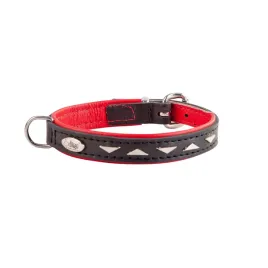 obroza-ozdobna-ze-skory-dla-psa-exclusive-czarno-czerwony-23-27-cm
