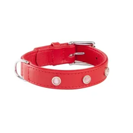 obroza-ozdobna-ze-skory-royal-czerwony-33-38-cm