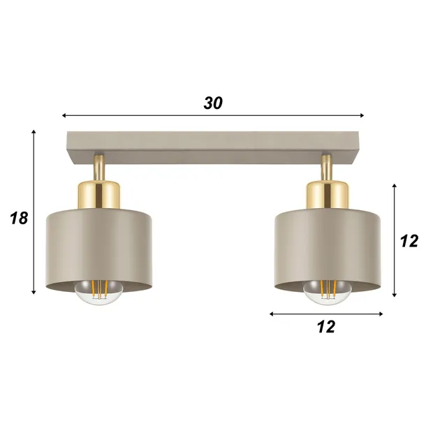 lampa-sufitowa-wiszaca-2x-e27-bezowa-zlota-premium-zyrandol-loft-stan-opakowania-oryginalne