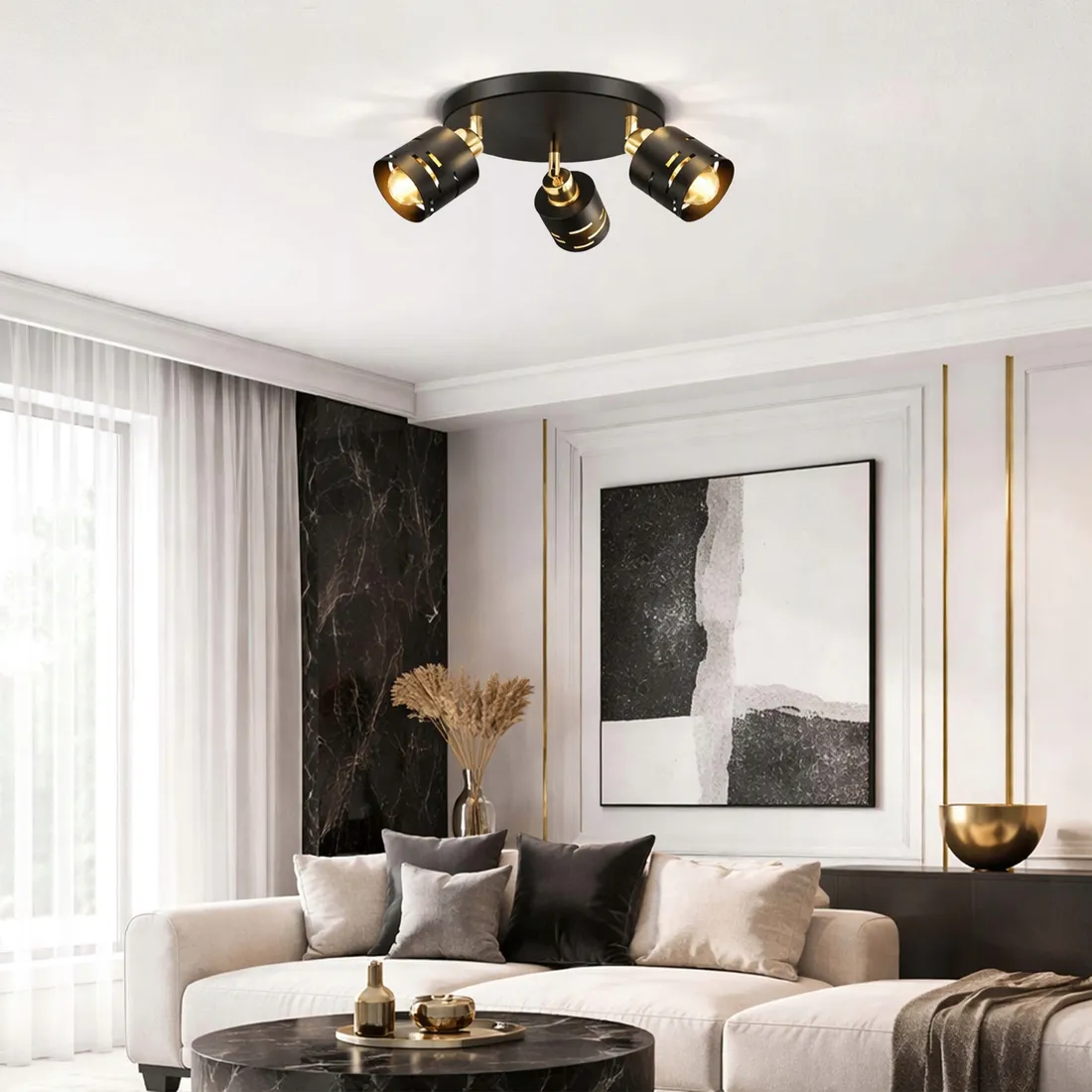 zyrandol-wiszacy-plafon-led-e27-czarna-zlota-nowoczesny-styl-stan-nowy