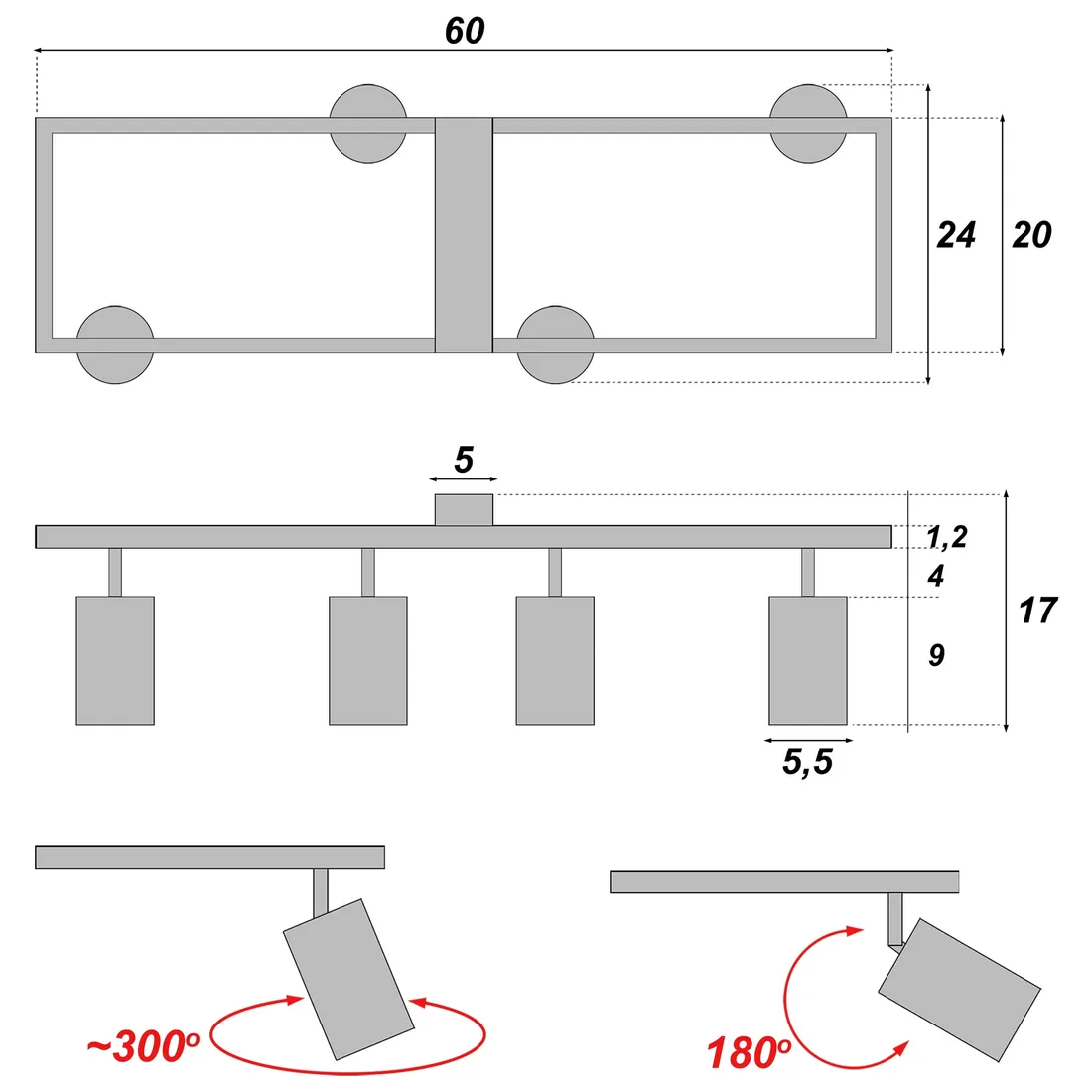lampa-sufitowa-natynkowa-ruchoma-4xgu10-oprawa-led-spot-biala