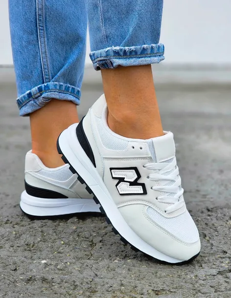 Białe Buty Sportowe Damskie New Blanced 37