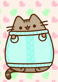 oplatek-na-tort-kot-pusheen-sweterek