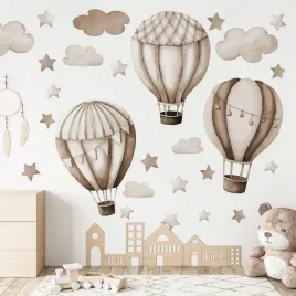 duze-naklejki-scienne-piaskowe-balony-chmurki-i-gwiazdki