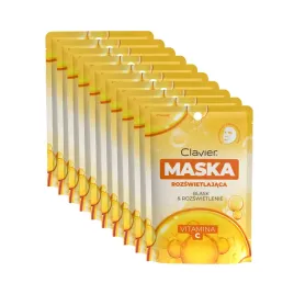 maska-do-twarzy-w-placie-clavier-rozswietlajaca-z-witamina-c-10-sztuk