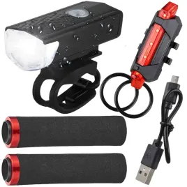 zestaw-rowerowy-lampka-rowerowa-przod-tyl-wodoodporna-chwyty-gripy-raczki