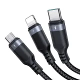 3w1-kabel-przewod-usb-multi-use-series-do-lightning-usb-c-micro-usb-30cm-cz-kolor-czarny