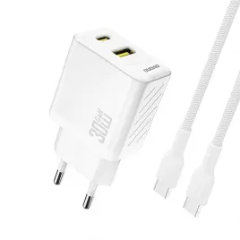 ladowarka-sieciowa-usb-a-usb-c-z-kablem-usb-c-gan-pd-30w-biala-dudao