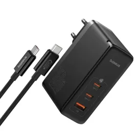 ladowarka-sieciowa-pro-160w-gan-gan5-2x-usb-c-usb-a-kabel-usb-c-czarny