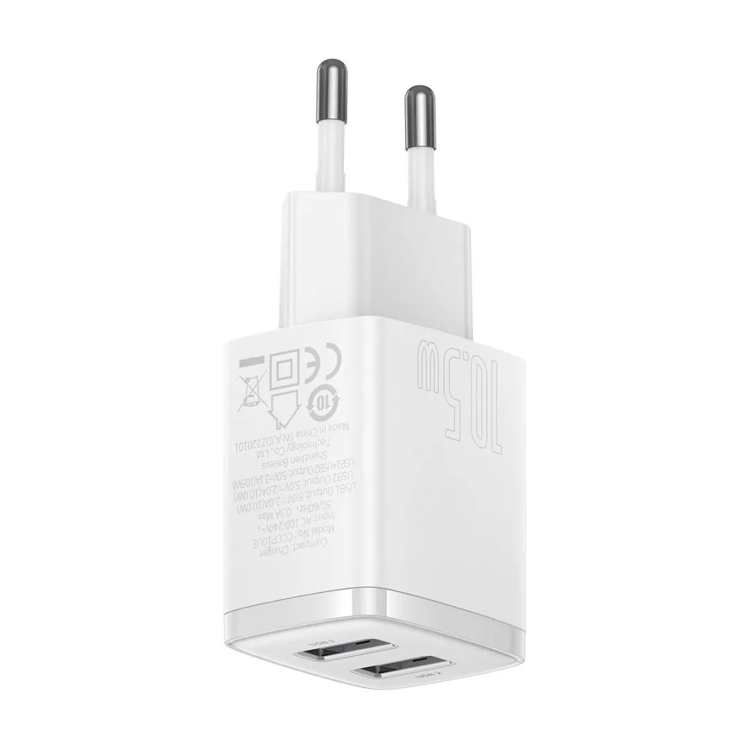 mala-ladowarka-sieciowa-compact-2x-usb-10-5w-bialy-baseus