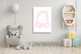 rozowe-auto-obraz-na-plotnie-60x80-cm-stan-nowy