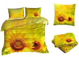 posciel-satyna-bawelniana-200x220cm-kwiaty-slonecznika-z-przescieradlem-3d
